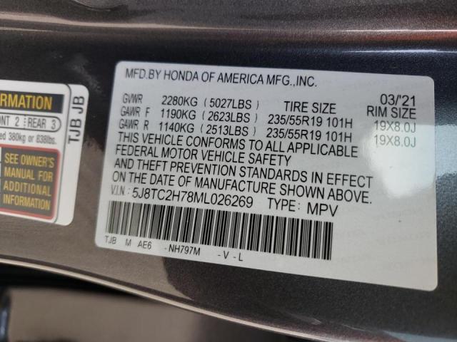 Photo 9 VIN: 5J8TC2H78ML026269 - ACURA RDX ADVANC 