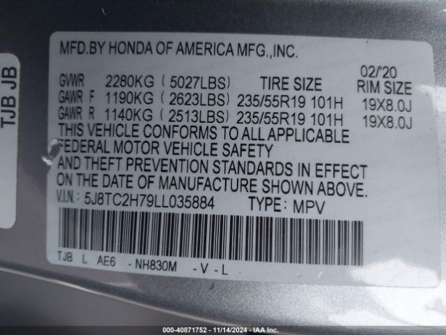 Photo 8 VIN: 5J8TC2H79LL035884 - ACURA RDX 