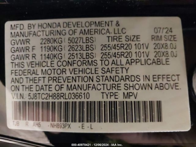 Photo 8 VIN: 5J8TC2H88RL036610 - ACURA RDX 