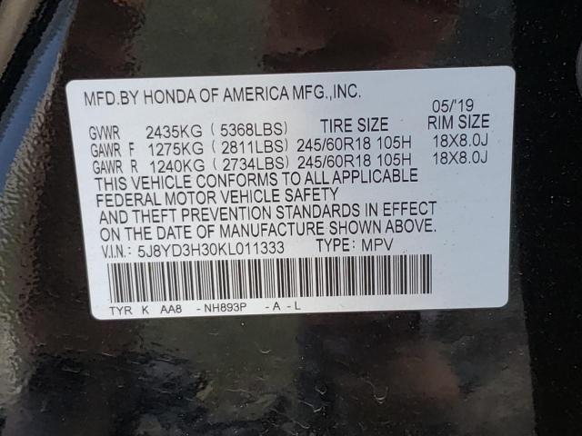 Photo 9 VIN: 5J8YD3H30KL011333 - ACURA MDX 