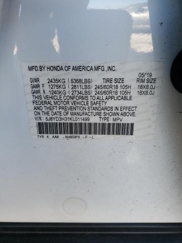 Photo 12 VIN: 5J8YD3H31KL011499 - ACURA MDX 