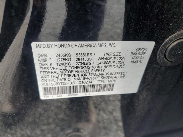 Photo 12 VIN: 5J8YD3H32LL010234 - ACURA MDX 