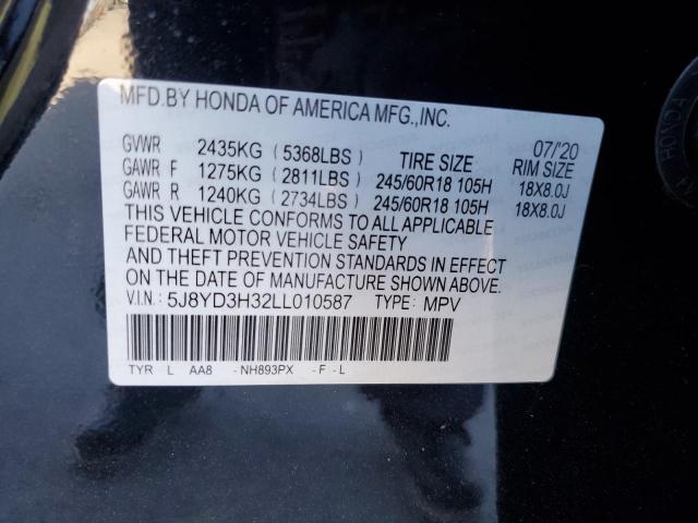 Photo 11 VIN: 5J8YD3H32LL010587 - ACURA MDX 