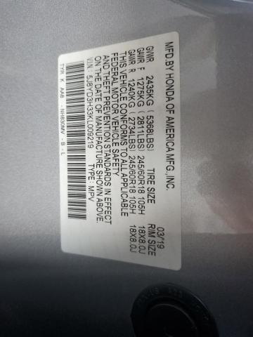 Photo 11 VIN: 5J8YD3H33KL009219 - ACURA MDX 