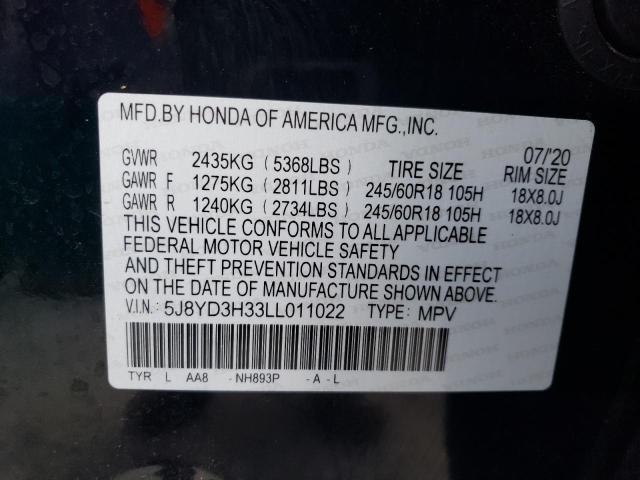 Photo 12 VIN: 5J8YD3H33LL011022 - ACURA MDX 