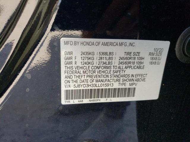 Photo 12 VIN: 5J8YD3H33LL015913 - ACURA MDX 