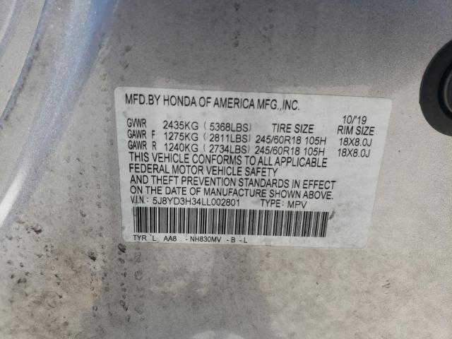 Photo 9 VIN: 5J8YD3H34LL002801 - ACURA MDX 