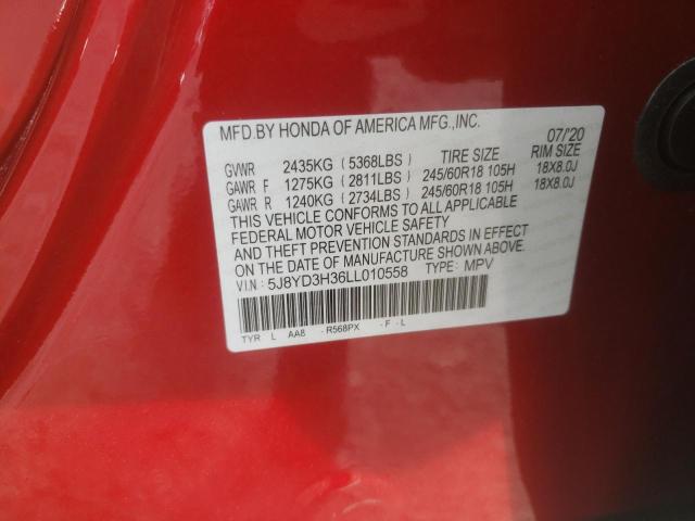 Photo 12 VIN: 5J8YD3H36LL010558 - ACURA MDX 