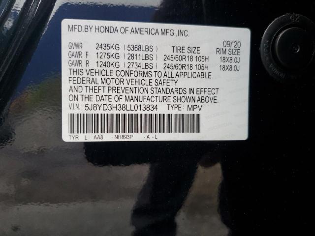 Photo 12 VIN: 5J8YD3H38LL013834 - ACURA MDX 