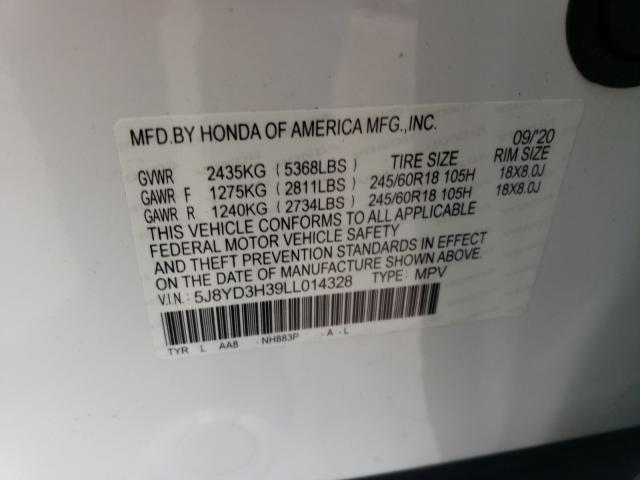 Photo 9 VIN: 5J8YD3H39LL014328 - ACURA MDX 