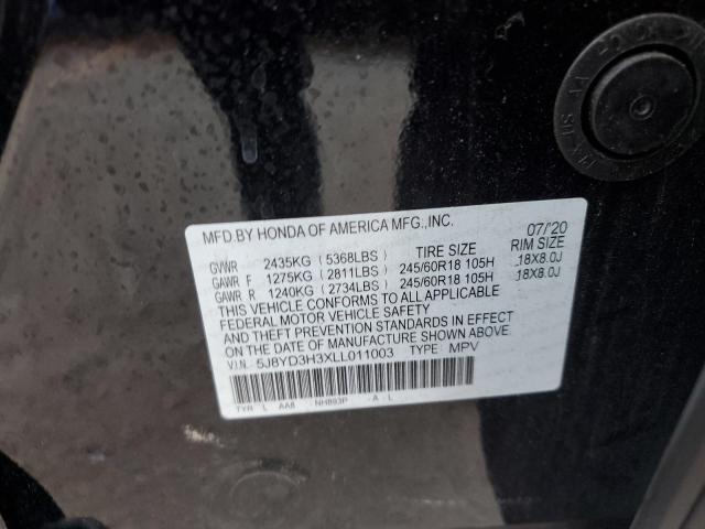 Photo 13 VIN: 5J8YD3H3XLL011003 - ACURA MDX 