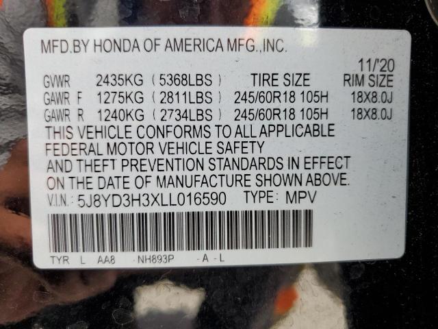 Photo 12 VIN: 5J8YD3H3XLL016590 - ACURA MDX 