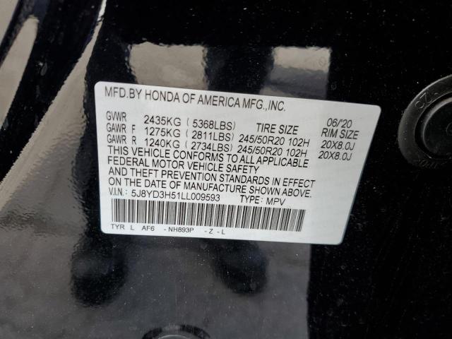 Photo 12 VIN: 5J8YD3H51LL009593 - ACURA MDX TECHNO 