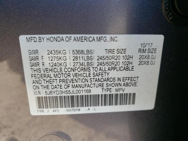 Photo 11 VIN: 5J8YD3H55JL001168 - ACURA MDX TECHNO 