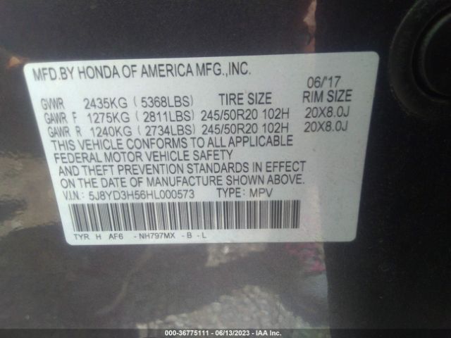 Photo 8 VIN: 5J8YD3H56HL000573 - ACURA MDX 