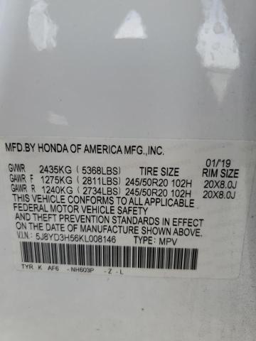 Photo 12 VIN: 5J8YD3H56KL008146 - ACURA MDX 