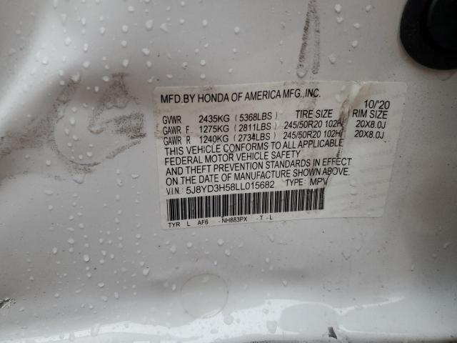 Photo 12 VIN: 5J8YD3H58LL015682 - ACURA MDX TECHNO 