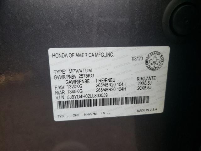 Photo 9 VIN: 5J8YD4H02LL803559 - ACURA MDX A-SPEC 