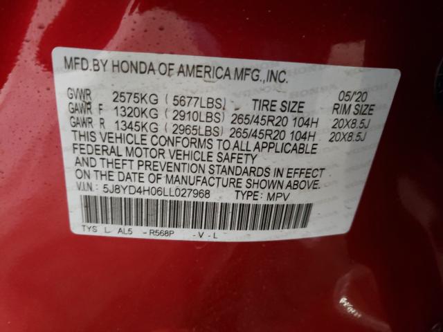 Photo 9 VIN: 5J8YD4H06LL027968 - ACURA MDX A-SPEC 