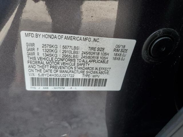 Photo 13 VIN: 5J8YD4H30JL021722 - ACURA MDX 