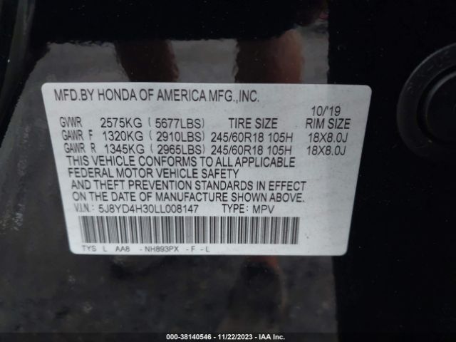 Photo 8 VIN: 5J8YD4H30LL008147 - ACURA MDX 