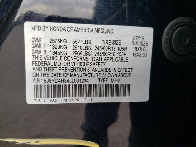 Photo 9 VIN: 5J8YD4H34LL001234 - ACURA MDX 