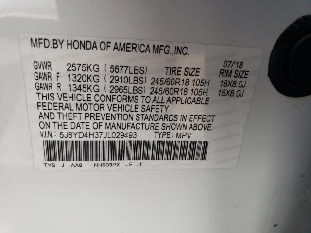 Photo 11 VIN: 5J8YD4H37JL029493 - ACURA MDX 