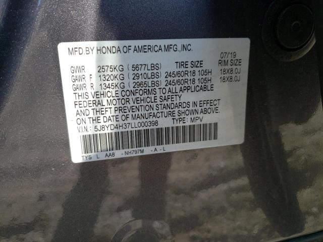 Photo 12 VIN: 5J8YD4H37LL000398 - ACURA MDX 