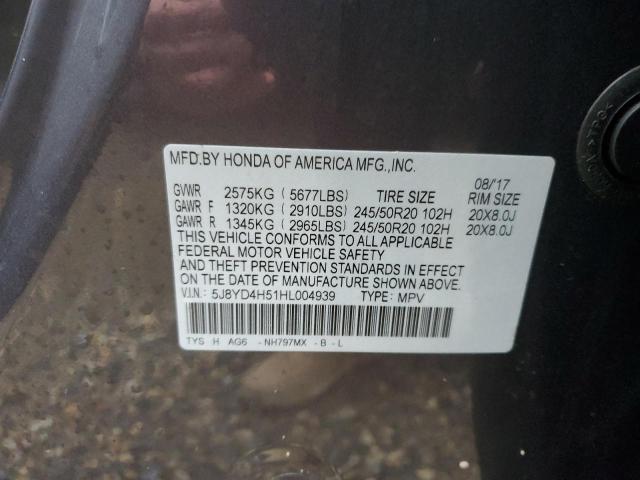 Photo 12 VIN: 5J8YD4H51HL004939 - ACURA MDX 