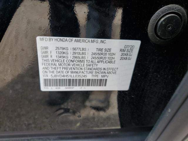 Photo 11 VIN: 5J8YD4H51LL035245 - ACURA MDX TECHNO 