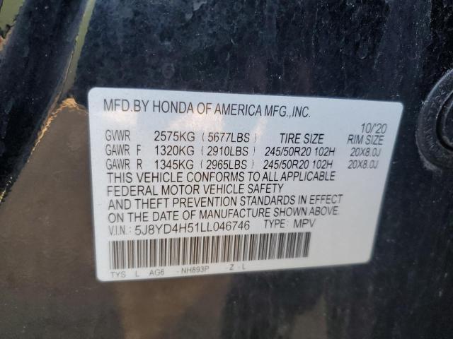 Photo 11 VIN: 5J8YD4H51LL046746 - ACURA MDX TECHNO 