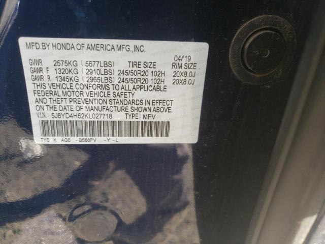 Photo 12 VIN: 5J8YD4H52KL027718 - ACURA MDX TECHNO 