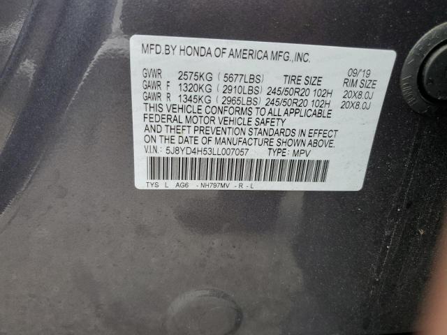 Photo 11 VIN: 5J8YD4H53LL007057 - ACURA MDX TECHNO 