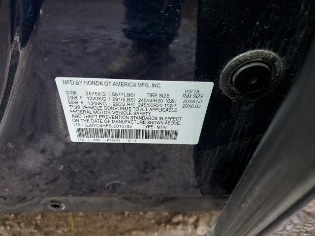 Photo 12 VIN: 5J8YD4H56JL016705 - ACURA MDX TECHNO 