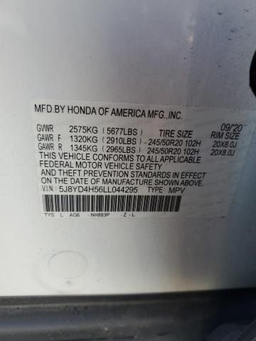 Photo 12 VIN: 5J8YD4H56LL044295 - ACURA MDX TECHNO 