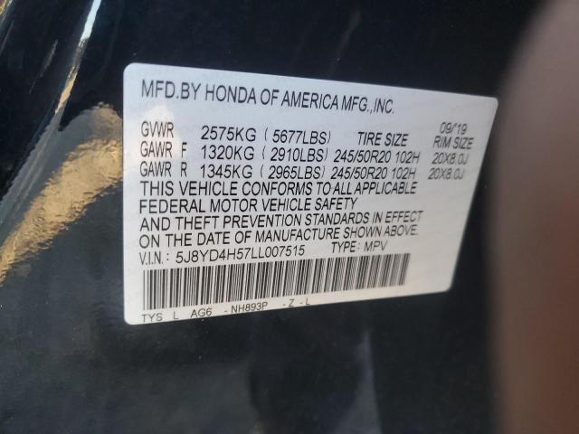 Photo 12 VIN: 5J8YD4H57LL007515 - ACURA MDX 