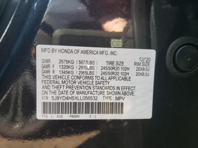 Photo 11 VIN: 5J8YD4H5XLL056532 - ACURA MDX TECHNO 