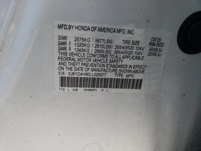 Photo 12 VIN: 5J8YD4H80LL025977 - ACURA MDX 