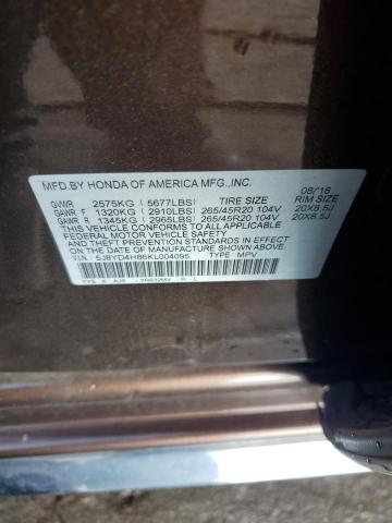 Photo 12 VIN: 5J8YD4H86KL004095 - ACURA MDX ADVANC 