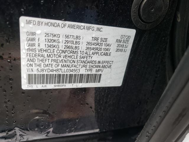 Photo 12 VIN: 5J8YD4H87LL034563 - ACURA MDX ADVANC 