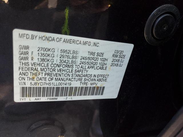 Photo 12 VIN: 5J8YD7H51LL001419 - ACURA MDX 