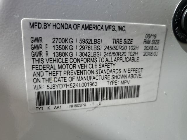 Photo 12 VIN: 5J8YD7H52KL001962 - ACURA MDX SPORT 