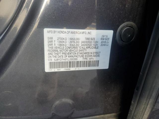 Photo 11 VIN: 5J8YD7H57LL000355 - ACURA MDX SPORT 