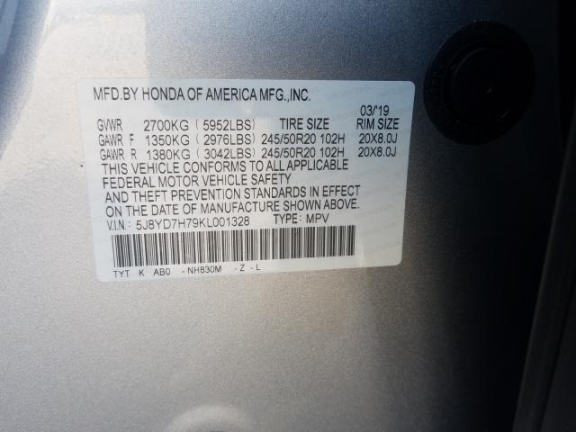 Photo 9 VIN: 5J8YD7H79KL001328 - ACURA MDX 