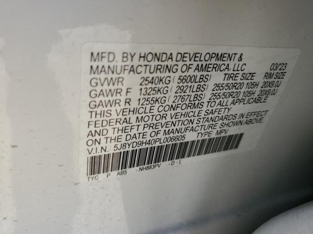 Photo 12 VIN: 5J8YD9H40PL006605 - ACURA MDX TECHNO 