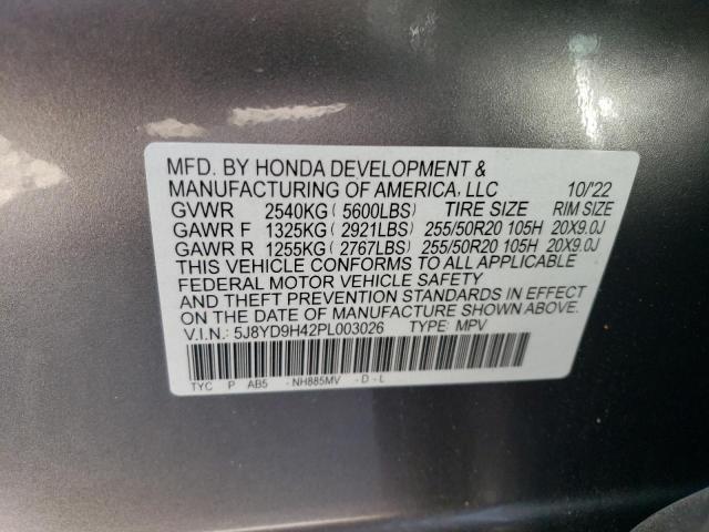 Photo 13 VIN: 5J8YD9H42PL003026 - ACURA MDX 