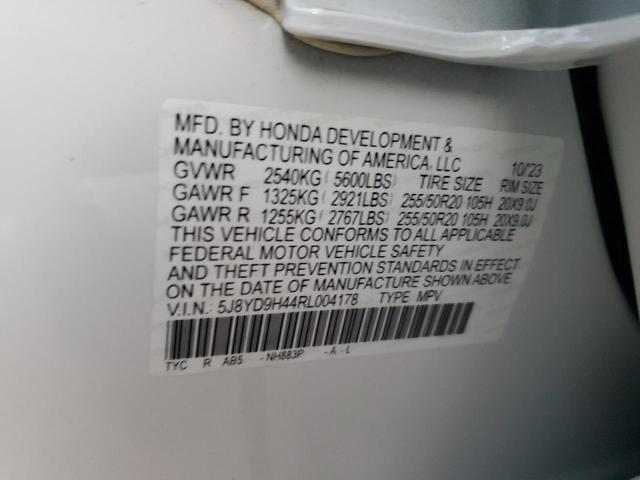 Photo 13 VIN: 5J8YD9H44RL004178 - ACURA MDX TECHNO 