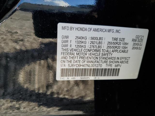 Photo 13 VIN: 5J8YD9H47NL001270 - ACURA MDX TECHNO 