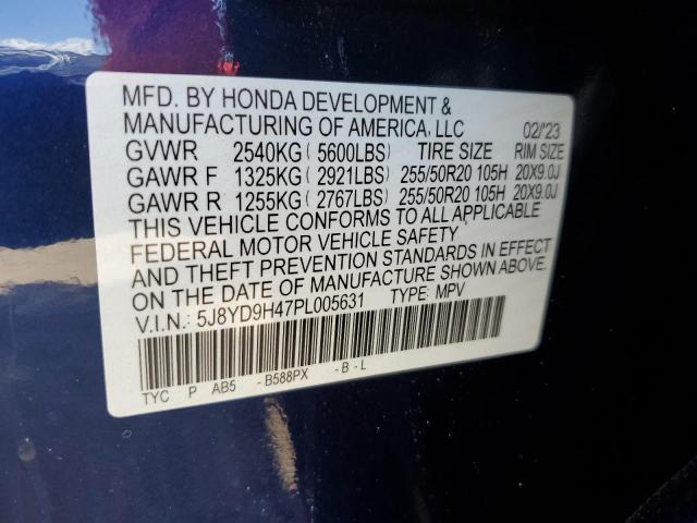 Photo 13 VIN: 5J8YD9H47PL005631 - ACURA MDX 