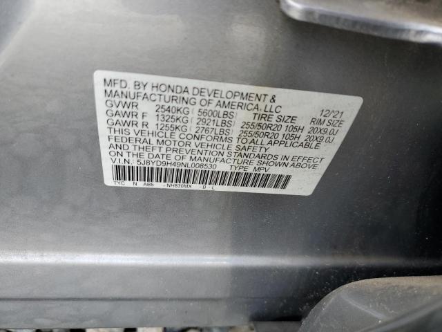 Photo 11 VIN: 5J8YD9H49NL008530 - ACURA MDX TECHNO 